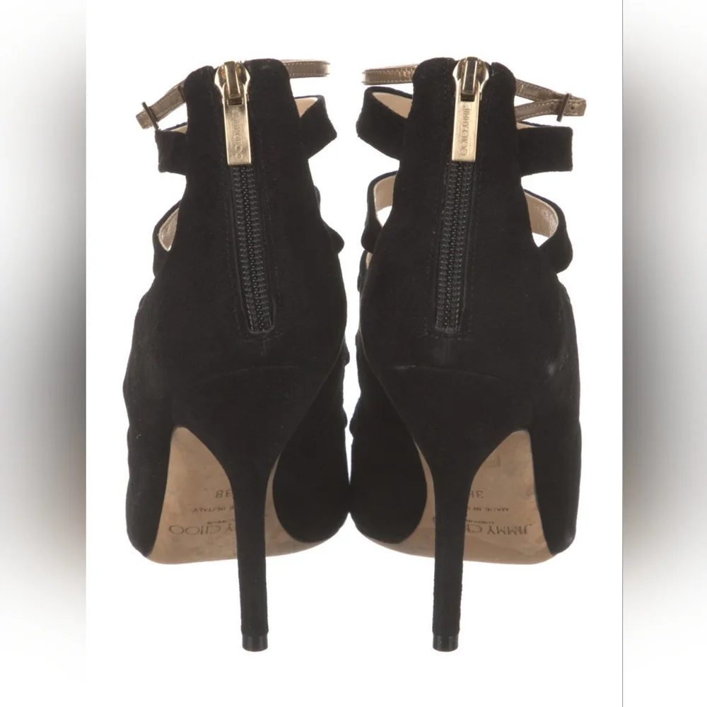 Jimmy Choo Black Suede Pumps 38